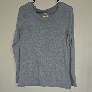 Classic Heather Gray Long Sleeve Women's Top